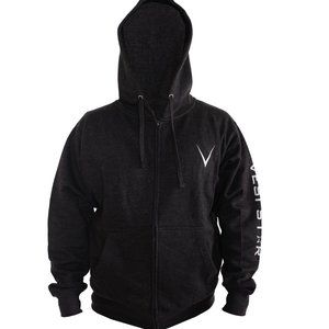 4pcs Set High quality Heav Cotton fleece lined Hoodie with zipper clousire Black